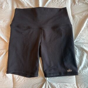 EUC Alo Black High-Waisted 7" Inseam Bike Shorts Size S